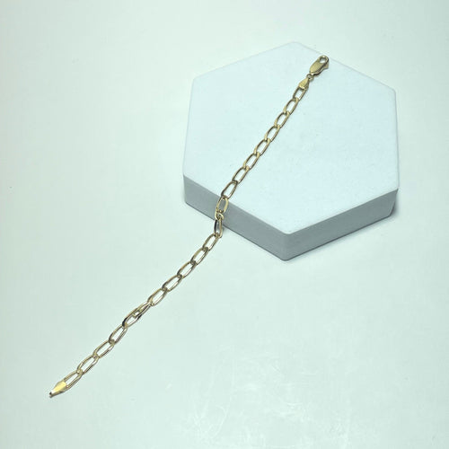 Armband Armband Länk pansarlänk i 18 karat gult guld 5,58 g 58 Facettes 250351