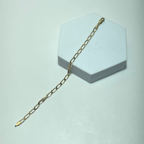 Armband Armband Länk pansarlänk i 18 karat gult guld 5,58 g 58 Facettes 250351