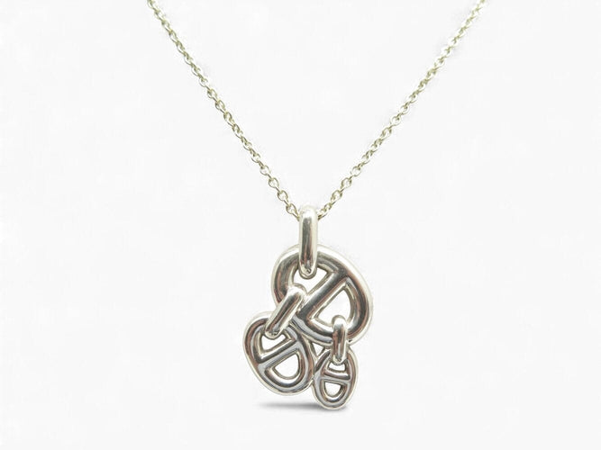 Collier collier pendentif HERMES chaine d'ancre enchainee en argent 925 58 Facettes 271925
