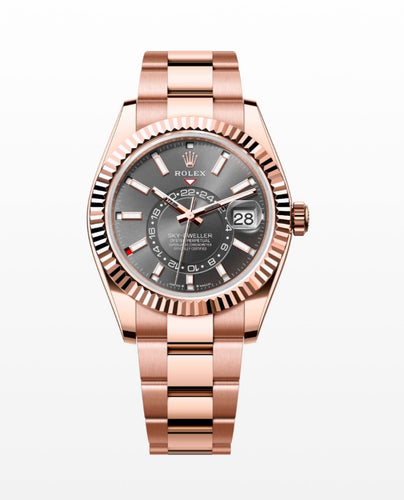 Montre ROLEX - SKY DWELLER OU ROSE CADRAN RHODIUM 58 Facettes