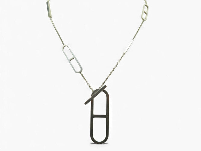 Collier Hermès Ever Chaine d’Ancre - Collier sautoir en argent 925, 77 cm 58 Facettes 271951