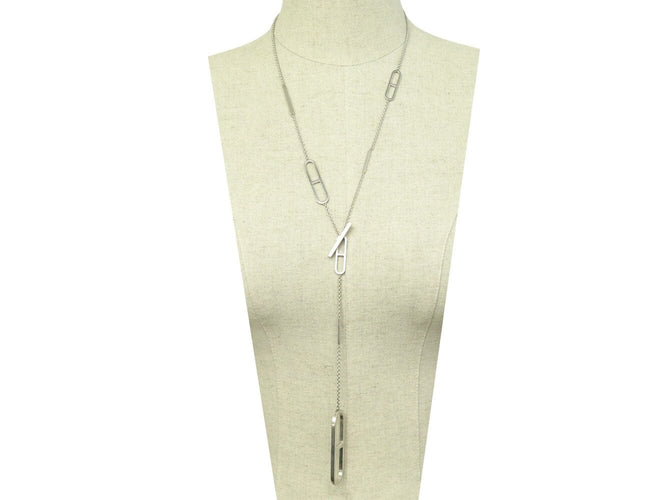 Collier Hermès Ever Chaine d’Ancre - Collier sautoir en argent 925, 77 cm 58 Facettes 271951