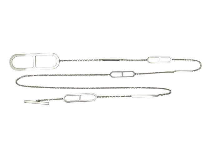 Collier Hermès Ever Chaine d’Ancre - Collier sautoir en argent 925, 77 cm 58 Facettes 271951