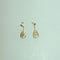 Earrings 18-carat yellow gold textured leaf dangle earrings 58 Facettes 250232