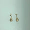 Earrings 18-carat yellow gold textured leaf dangle earrings 58 Facettes 250232