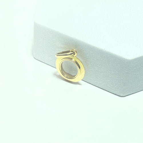 18 ayar sarı altından yuvarlak kolye ucu 1,96 g 58 Facettes 260003