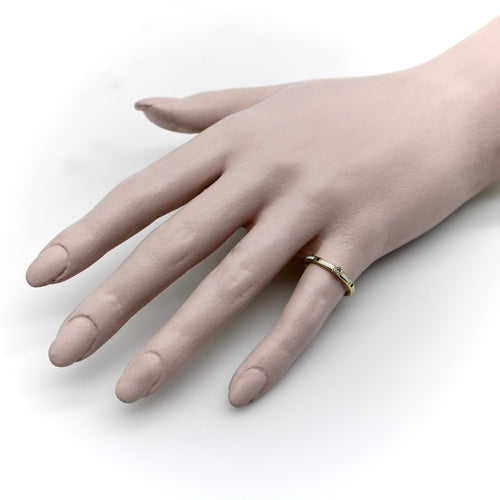 Bague Bague en or 18k émaillée noir et blanc avec diamant 58 Facettes A20017