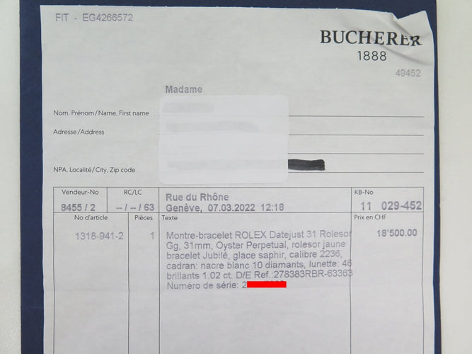 Montre Rolex Lady-Datejust 31 - Montre en or jaune 18k et acier, diamants 58 Facettes 272173