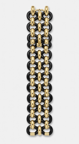 Pulsera VAN CLEEF & ARPELS - Rara Pulsera de Oro Amarillo y Esmalte 58 Facettes