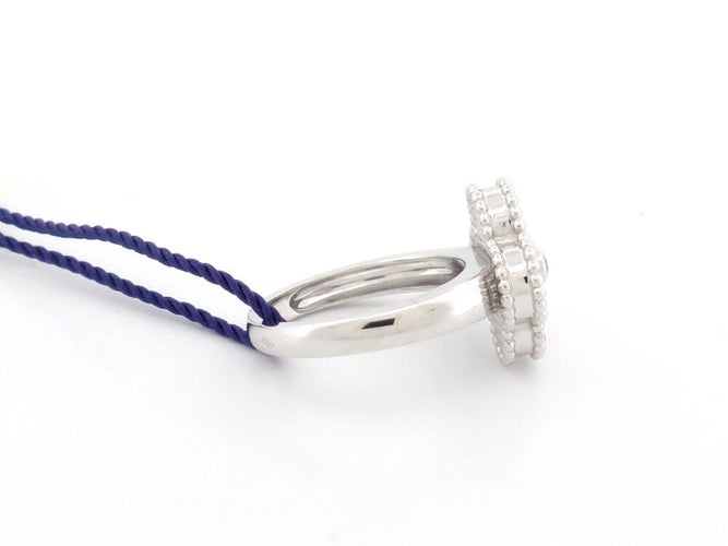 Bague 52 Van Cleef & Arpels Vintage Alhambra - Bague en or blanc 18k avec diamant 58 Facettes 264866