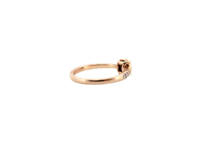 Bague 55 Juliette Paris Juju - Bague 6 mm en or rose 18K et diamants 0,45 ct 58 Facettes 267117