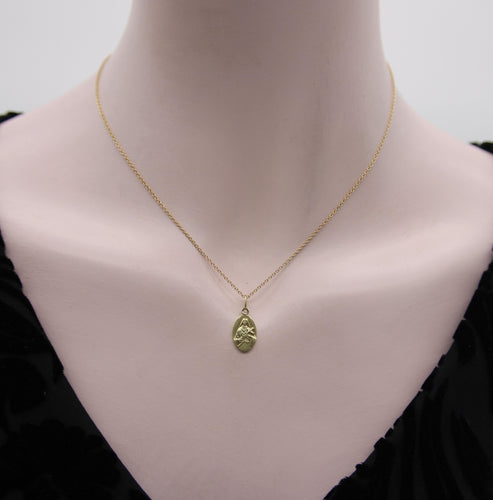 Pendentif Pendentif vintage Vierge Marie en or jaune 14 carats 58 Facettes A2002A