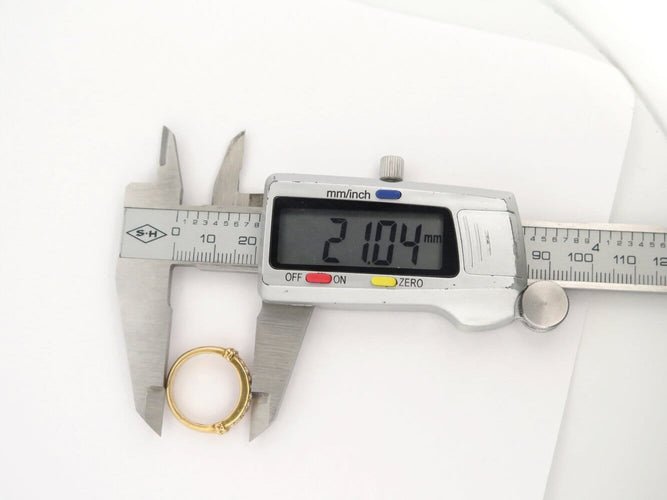 Bague 52 Alliance jonc demi-sertie 20 diamants 0,3 ct en or jaune 18k, T52 58 Facettes 272441