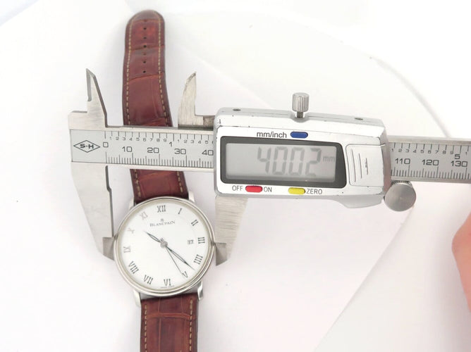 Montre Blancpain Villeret - Montre automatique ultra-plate 40 mm en acier 58 Facettes 272432