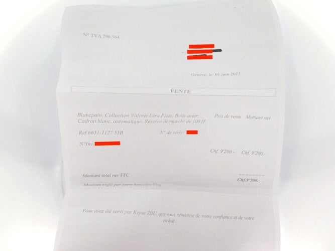 Montre Blancpain Villeret - Montre automatique ultra-plate 40 mm en acier 58 Facettes 272432