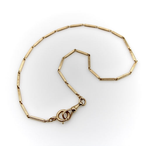 Montre Chaîne de montre édouardienne austro-hongroise en or jaune 14k 58 Facettes A20024