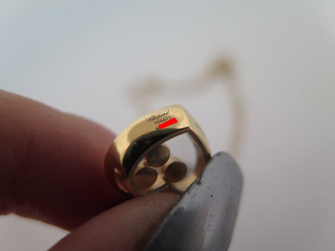 Collier Chopard Happy Diamonds Icons - Collier en or jaune 3 diamants 42 cm 58 Facettes 268630