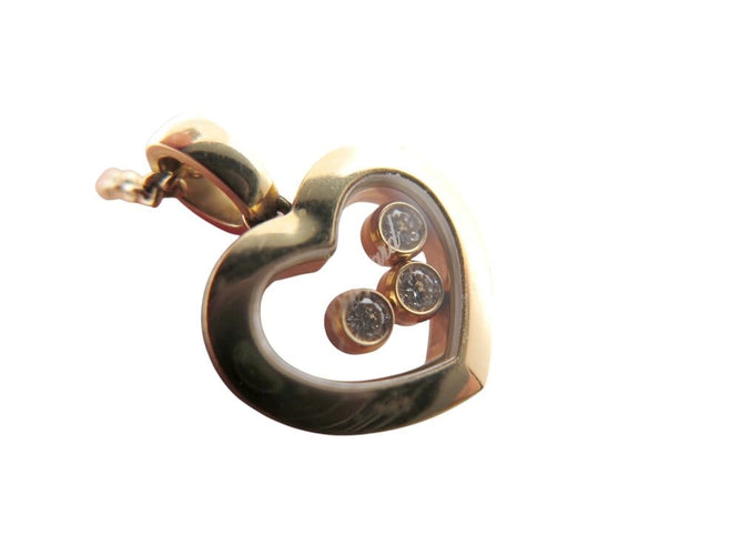 Collier Chopard Happy Diamonds Icons - Collier en or jaune 3 diamants 42 cm 58 Facettes 268630