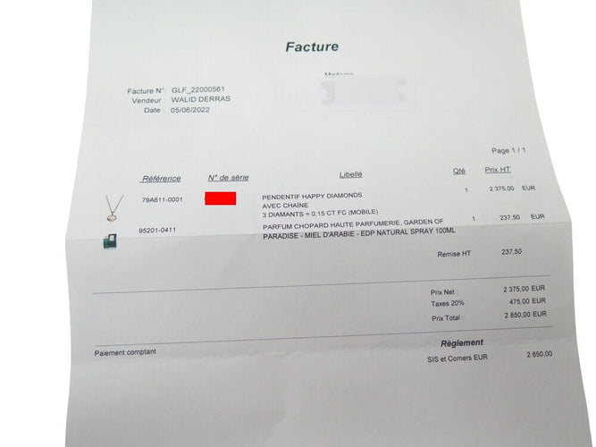 Collier Chopard Happy Diamonds Icons - Collier en or jaune 3 diamants 42 cm 58 Facettes 268630