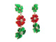 Boucles d'oreilles Augustine Paris par Gripoix - Parure collier et boucles d’oreilles camélia 58 Facettes 269071