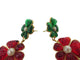Boucles d'oreilles Augustine Paris par Gripoix - Parure collier et boucles d’oreilles camélia 58 Facettes 269071