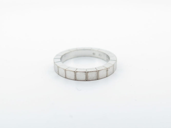 Bague 51 Cartier Lanières - Bague en or blanc 18k avec diamant 0,05 ct, taille 51 58 Facettes 249804
