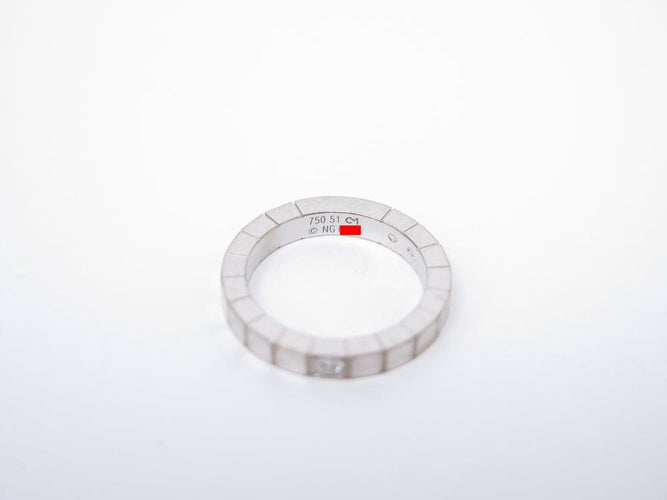 Bague 51 Cartier Lanières - Bague en or blanc 18k avec diamant 0,05 ct, taille 51 58 Facettes 249804