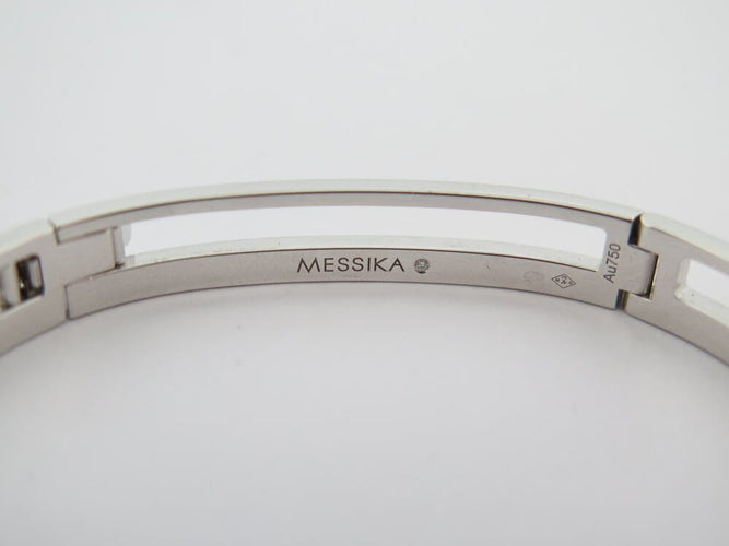 Bracelet Messika Move Romane - Bracelet jonc en or blanc et diamants 58 Facettes 268783