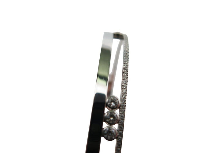 Bracelet Messika Move Romane - Bracelet jonc en or blanc et diamants 58 Facettes 268783