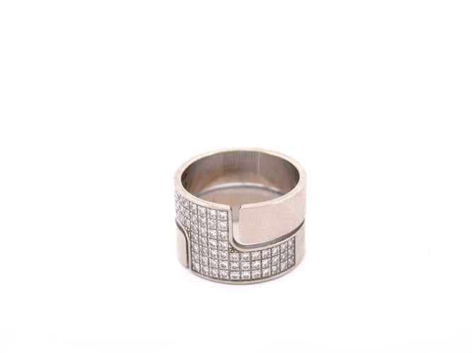 Bague 50 Dinh Van Seventies GM - Bague en or blanc 18k et diamants 0,75 ct 58 Facettes 268751