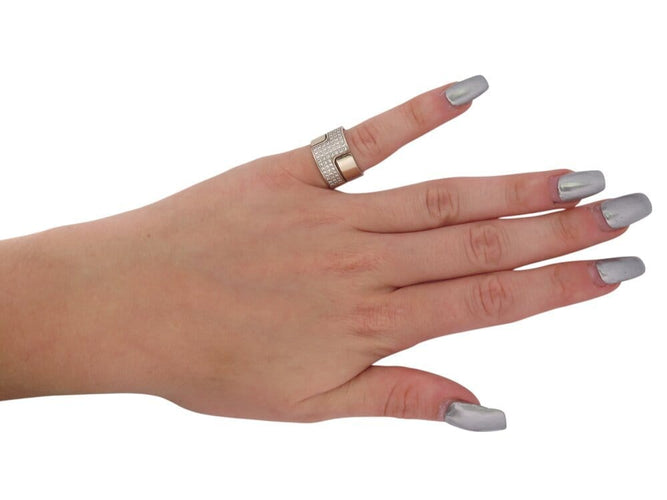 Bague 50 Dinh Van Seventies GM - Bague en or blanc 18k et diamants 0,75 ct 58 Facettes 268751