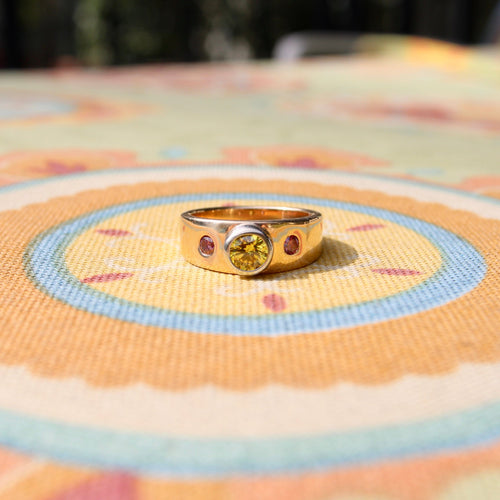 Bague MWM Goldsmithing - Bague en or jaune 14k et diamants roses 58 Facettes