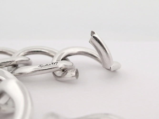 Bracelet Pomellato 67 - Bracelet à mailles larges en argent 925 58 Facettes 272894