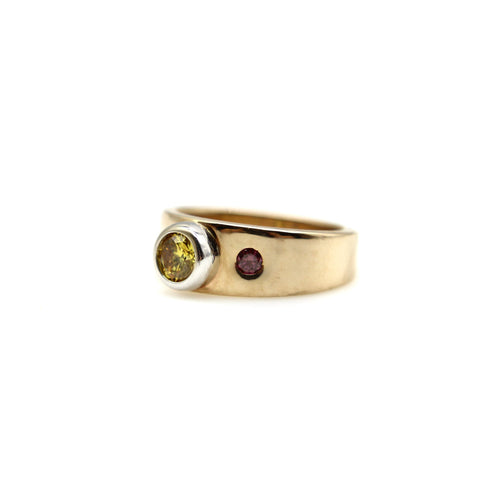 Bague MWM Goldsmithing - Bague en or jaune 14k et diamants roses 58 Facettes