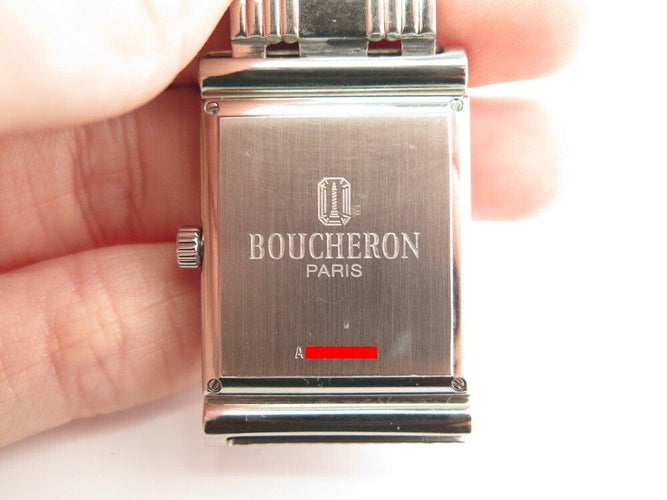 Montre Boucheron Reflet Medium - Montre à quartz 36 mm en acier palladié 58 Facettes 247336