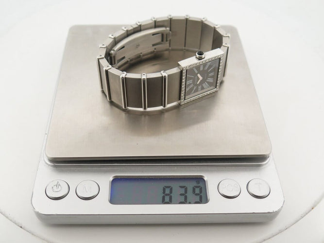 Montre Chanel Mademoiselle - Montre quartz en acier brossé et diamants 58 Facettes 267770