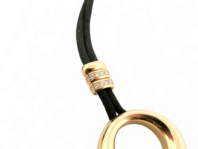 Collier Chaumet Anneau GM - Collier pendentif en or jaune 18k et diamants 0,24 ct 58 Facettes 271153