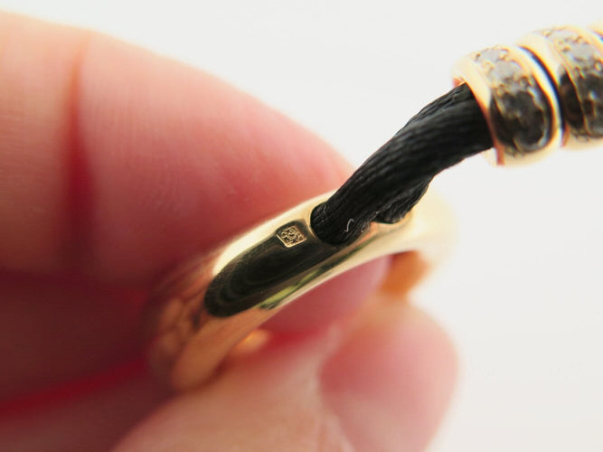 Collier Chaumet Anneau GM - Collier pendentif en or jaune 18k et diamants 0,24 ct 58 Facettes 271153