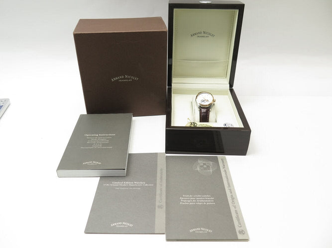 Montre Armand Nicolet LL9 - Montre femme 34 mm acier et or rose 18K diamants 58 Facettes 270559