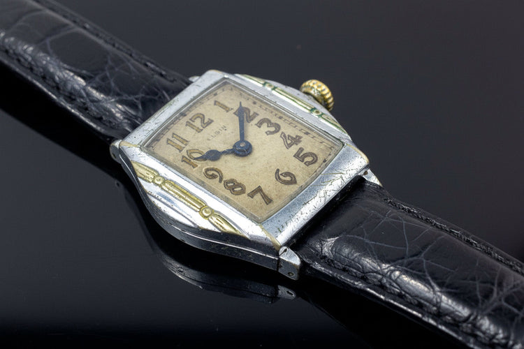 Montre Elgin Spartan - Montre 1913 en nickel chromé 58 Facettes