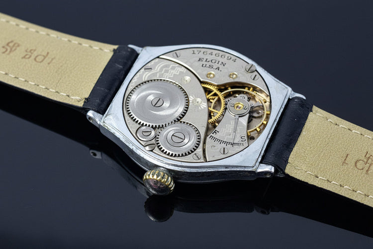 Montre Elgin Spartan - Montre 1913 en nickel chromé 58 Facettes