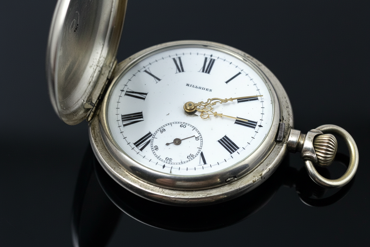 Montre Zenith Billodes - Montre de poche homme en argent 800 58 Facettes