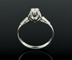 Bague 58 Bague solitaire - Diamant taille brillant 0,17 ct en or blanc 18 carats 58 Facettes