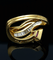 Bague 58 Bague serpent en or jaune 18 carats avec rubis et diamants 58 Facettes