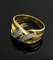 Bague Bague italienne en or jaune 18 carats et diamants 58 Facettes