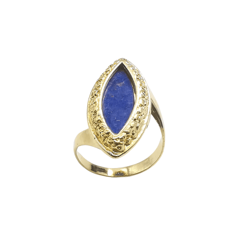 Bague 54 Bague en or jaune et lapis lazuli 58 Facettes