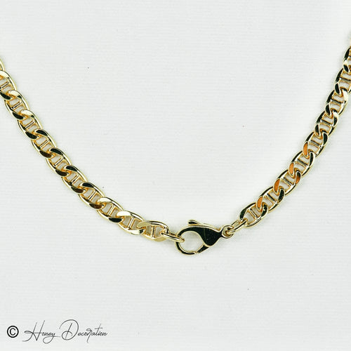 Halskæde Halskæde i 14 karat gult guld, koral og 21 diamanter 58 Facettes 1851