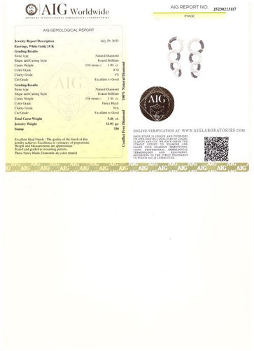 Boucles d'oreilles Boucles d’oreilles pendantes créoles en or blanc 18 ct et diamants 58 Facettes 25641