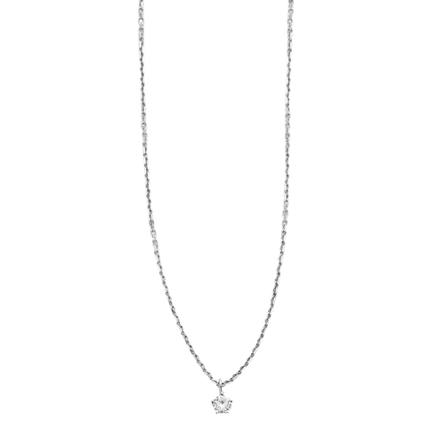 Collier Collier maille forçat or gris et diamant 58 Facettes GU48