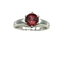 Bague 55 Solitaire or gris spinelle rose 58 Facettes